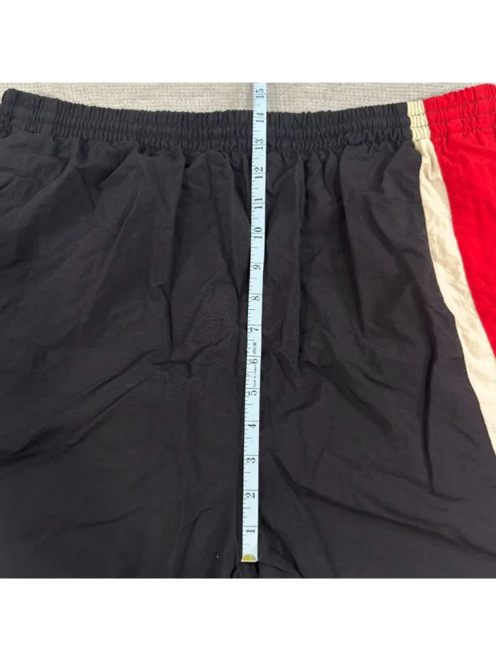 Vtg 90s Pro Spirit Swim Trunks Mens L Black Red White Nylon Mesh Lined Shorts